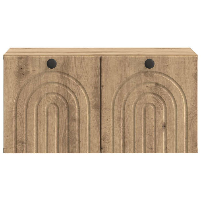 Oglindă TV montată pe perete Stejar Artizanal 59,5 x 31 x 30 cm - WALTI WALTI