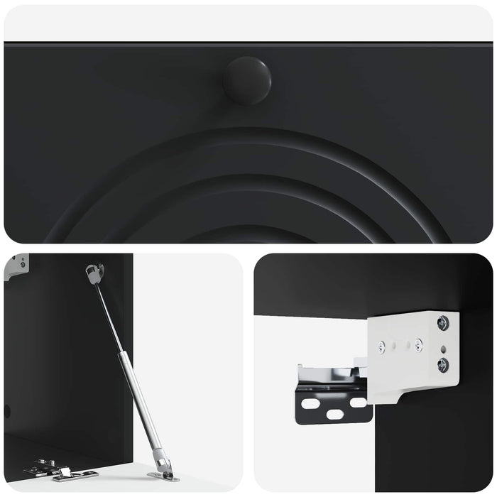 Oglindă TV montată pe perete Pe perete Negru 78,5 x 31 x 30 cm - WALTI WALTI