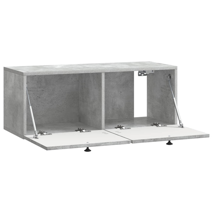 Oglindă TV montată pe perete Gri Beton 78,5 x 31 x 30 cm - WALTI WALTI