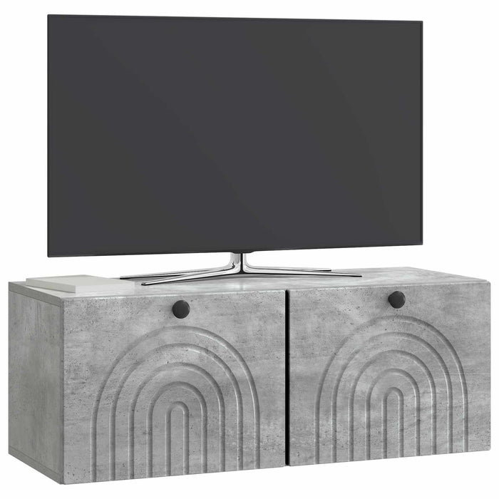 Oglindă TV montată pe perete Gri Beton 78,5 x 31 x 30 cm - WALTI WALTI