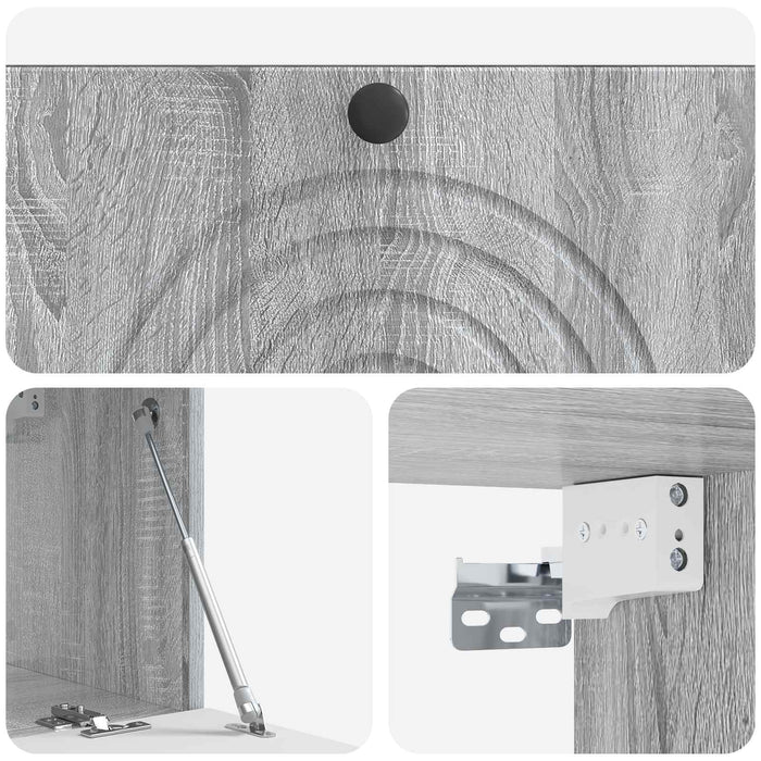 Oglindă TV montată pe perete Sonoma gri 78,5 x 31 x 30 cm - WALTI WALTI