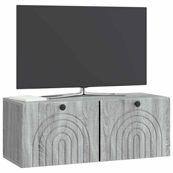 Oglindă TV montată pe perete Sonoma gri 78,5 x 31 x 30 cm - WALTI WALTI