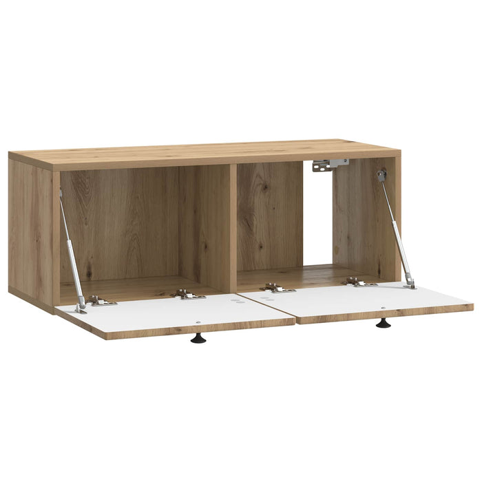 Oglindă TV montată pe perete Stejar Artizanal 78,5 x 31 x 30 cm - WALTI WALTI