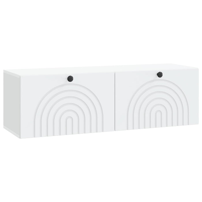 Oglindă TV montată pe perete Alb 98 x 31 x 30 cm Lemn prelucrat - WALTI WALTI