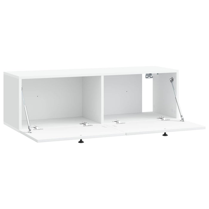 Oglindă TV montată pe perete Alb 98 x 31 x 30 cm Lemn prelucrat - WALTI WALTI
