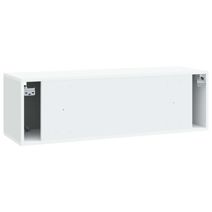 Oglindă TV montată pe perete Alb 98 x 31 x 30 cm Lemn prelucrat - WALTI WALTI