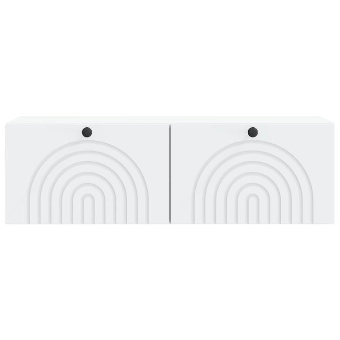 Oglindă TV montată pe perete Alb 98 x 31 x 30 cm Lemn prelucrat - WALTI WALTI