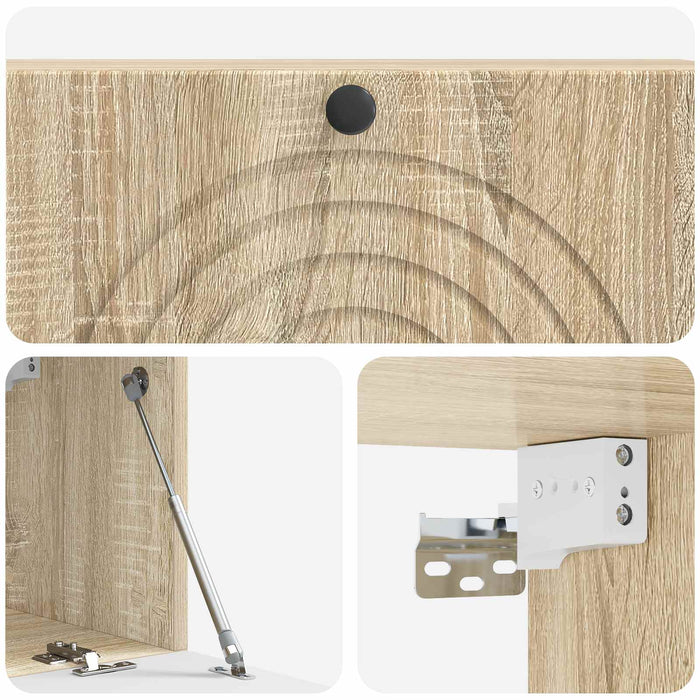 Oglindă TV montată pe perete Stejar Sonoma 98 x 31 x 30 cm - WALTI WALTI