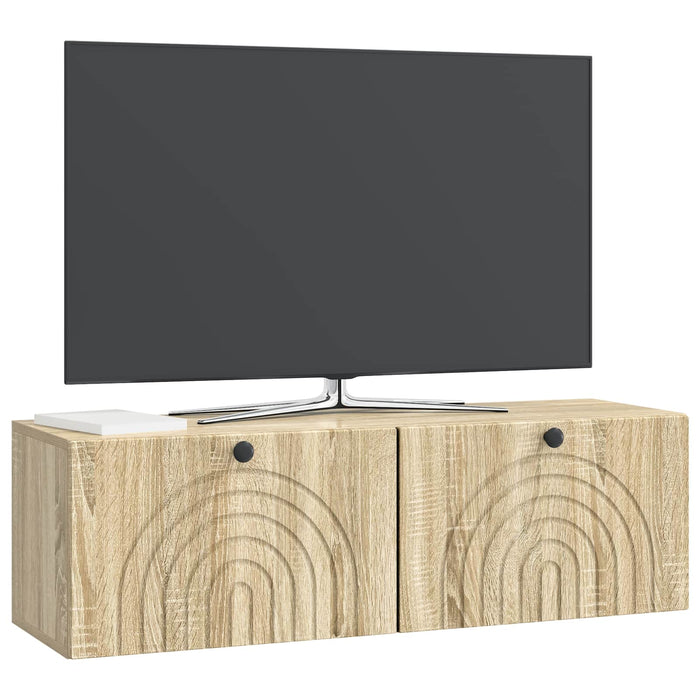 Oglindă TV montată pe perete Stejar Sonoma 98 x 31 x 30 cm - WALTI WALTI