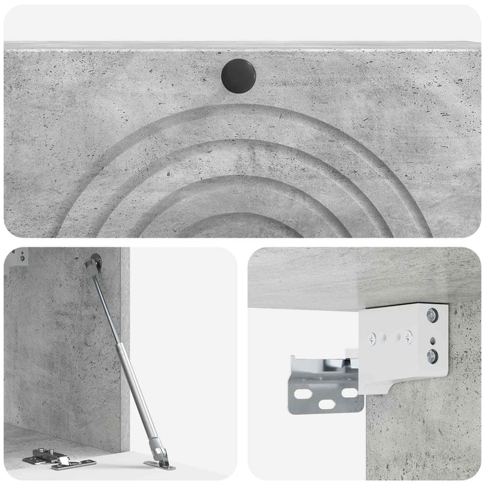 Oglindă TV montată pe perete Gri Beton 98 x 31 x 30 cm - WALTI WALTI