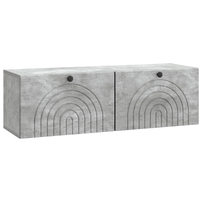 Oglindă TV montată pe perete Gri Beton 98 x 31 x 30 cm - WALTI WALTI