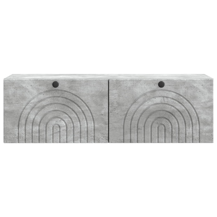 Oglindă TV montată pe perete Gri Beton 98 x 31 x 30 cm - WALTI WALTI