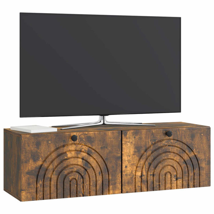 Oglindă TV montată pe perete Stejar fumuriu 98 x 31 x 30 cm - WALTI WALTI