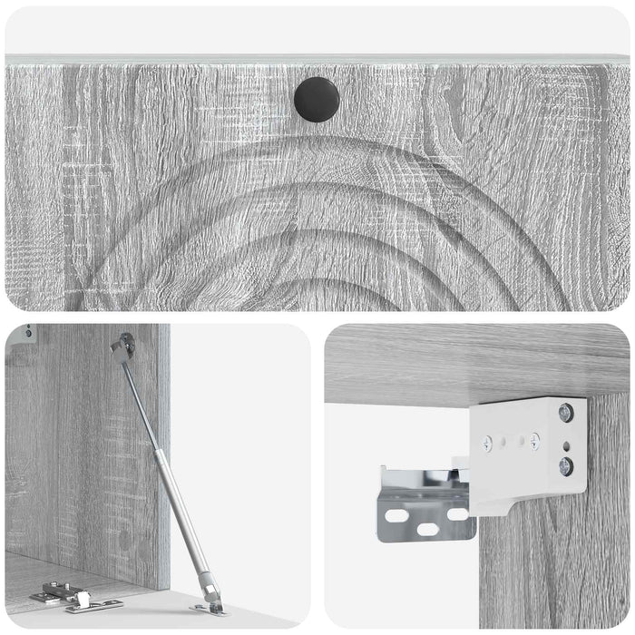 Oglindă TV montată pe perete Sonoma gri 98 x 31 x 30 cm - WALTI WALTI
