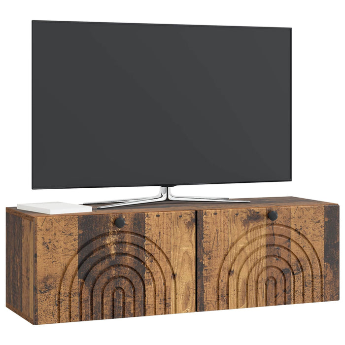 Oglindă TV montată pe perete Lemn vechi 98 x 31 x 30 cm - WALTI WALTI