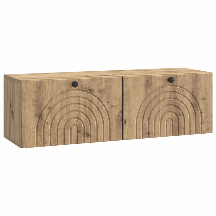 Oglindă TV montată pe perete Stejar Artizanal 98 x 31 x 30 cm - WALTI WALTI