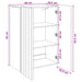 Dulap montat pe perete Alb 66 x 34,5 x 92 cm Lemn prelucrat - WALTI WALTI