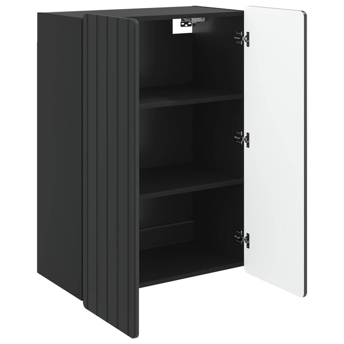 Dulap montat pe perete Negru 66 x 34,5 x 92 cm Lemn prelucrat - WALTI WALTI