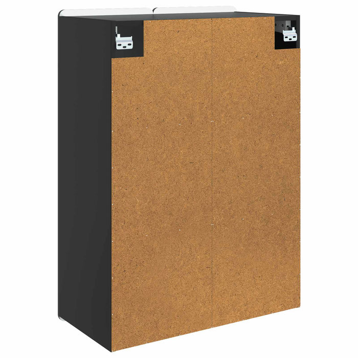 Dulap montat pe perete Negru 66 x 34,5 x 92 cm Lemn prelucrat - WALTI WALTI