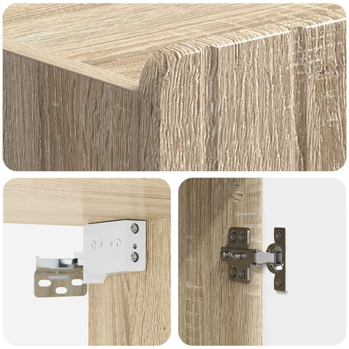 Dulap montat pe perete Stejar Sonoma 66 x 34,5 x 92 cm - WALTI WALTI