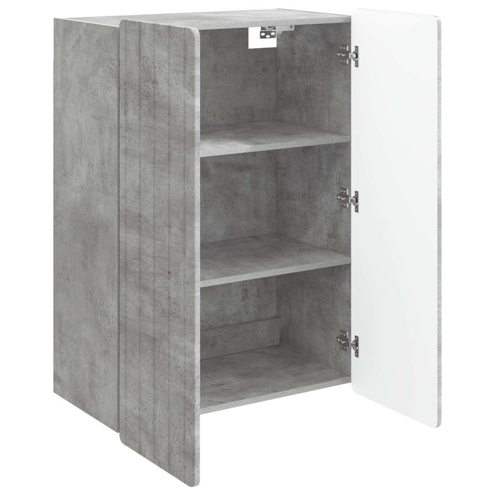 Dulap montat pe perete Gri Beton 66 x 34,5 x 92 cm - WALTI WALTI