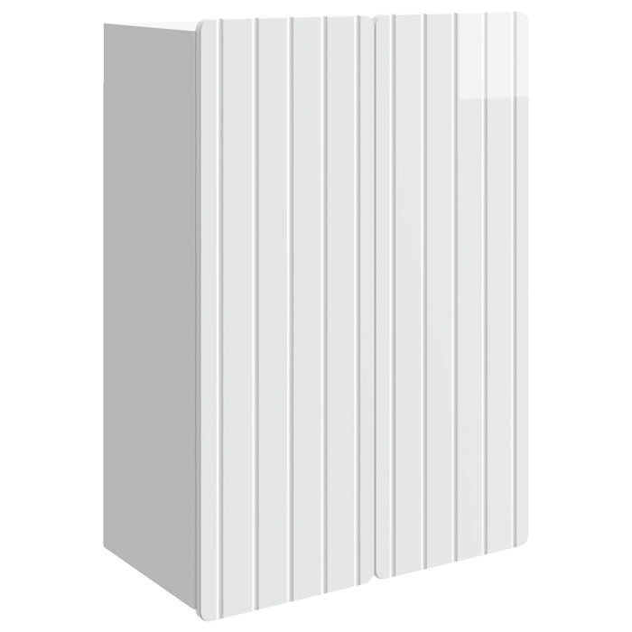 Dulap montat pe perete Alb foarte lucios 66 x 34,5 x 92 cm - WALTI WALTI