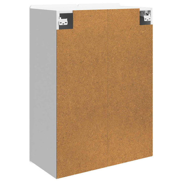 Dulap montat pe perete Alb foarte lucios 66 x 34,5 x 92 cm - WALTI WALTI