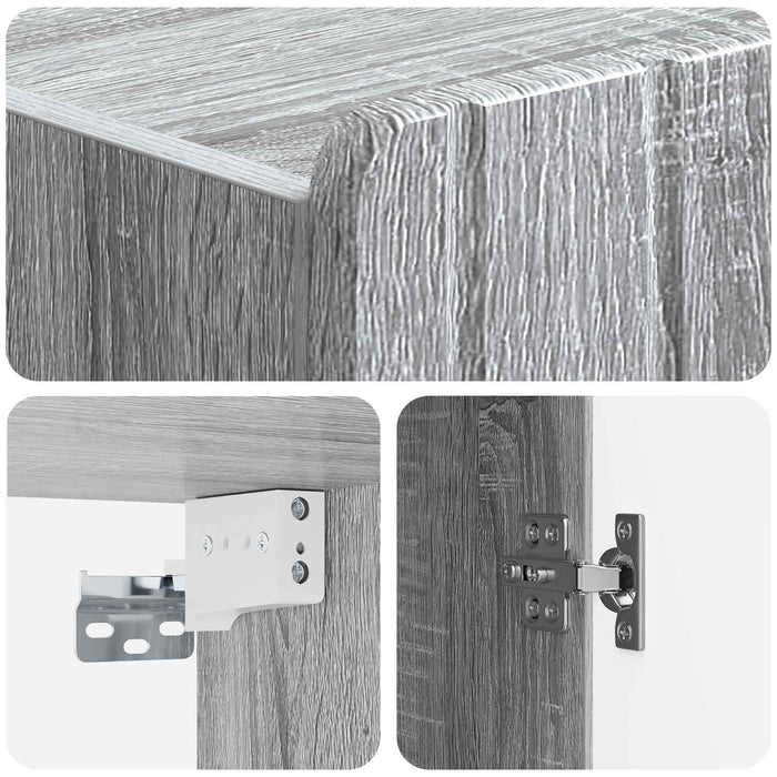 Dulap montat pe perete Sonoma gri 66 x 34,5 x 92 cm - WALTI WALTI