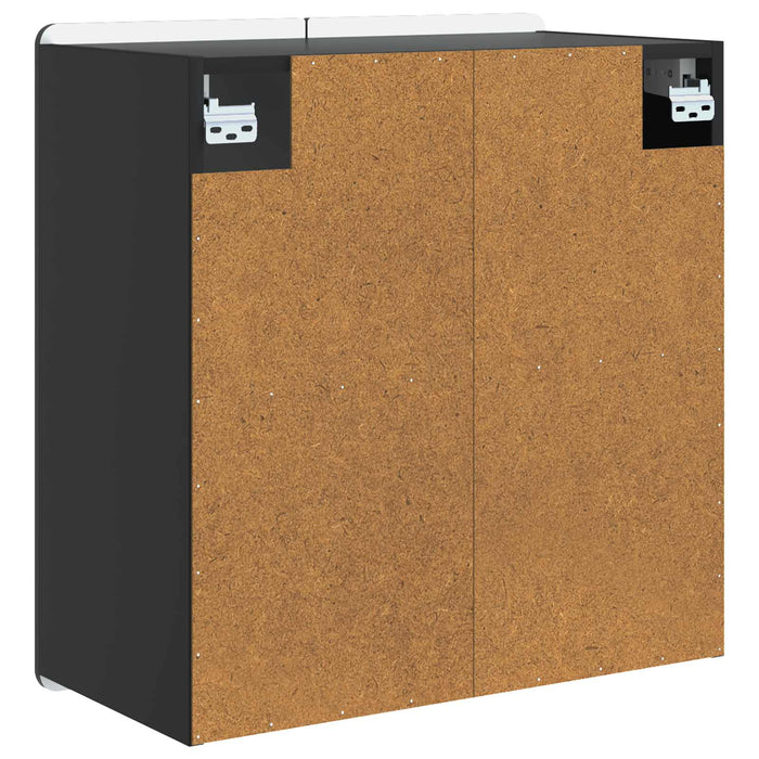 Dulap montat pe perete Negru 59 x 31 x 64 cm Lemn prelucrat - WALTI WALTI