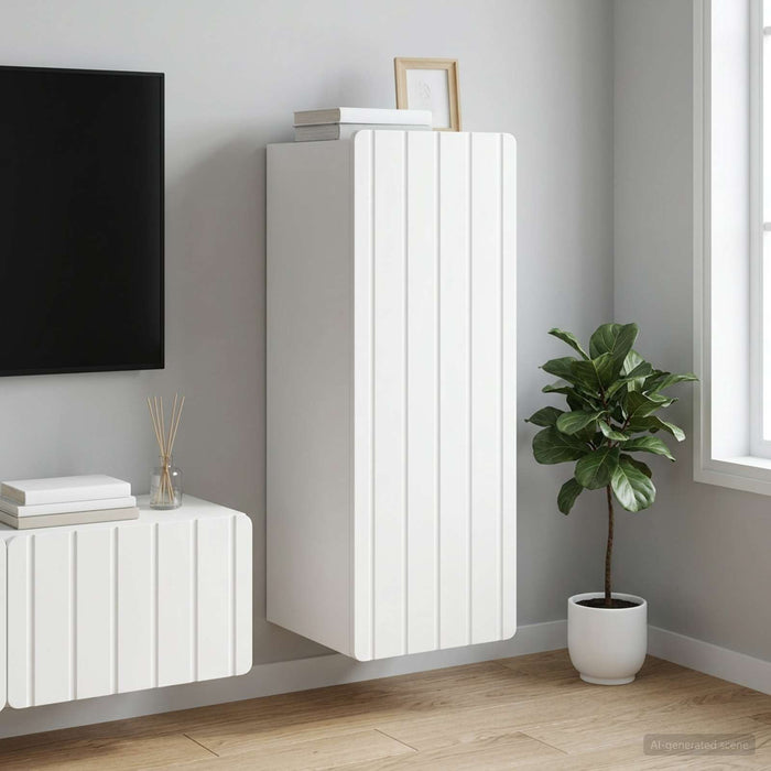 Dulap montat pe perete Alb 33 x 34,5 x 94 cm Lemn prelucrat - WALTI WALTI