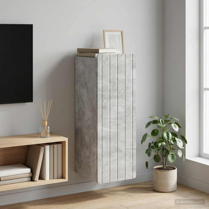 Dulap montat pe perete Gri Beton 33 x 34,5 x 94 cm - WALTI WALTI