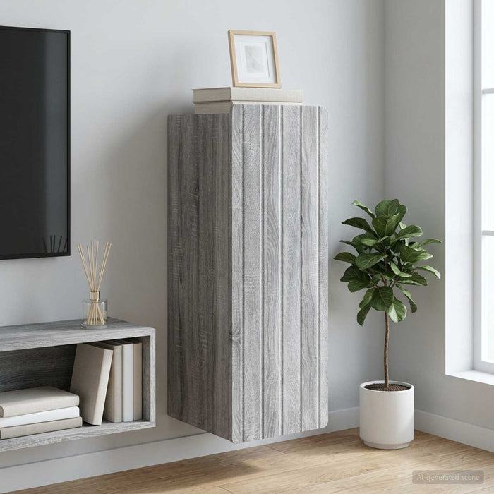 Dulap montat pe perete Sonoma gri 33 x 34,5 x 94 cm - WALTI WALTI
