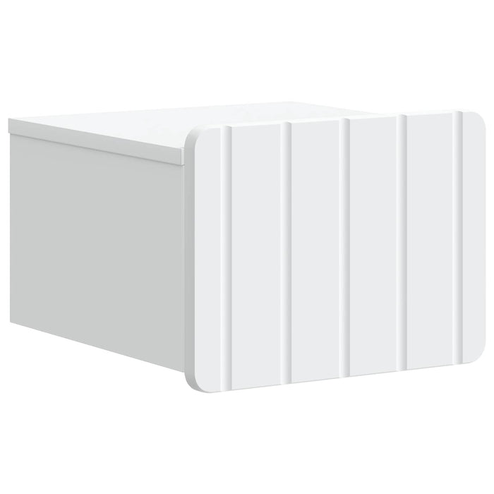Dulap de noapte suspendat Alb 33 x 34,5 x 24 cm Lemn prelucrat - WALTI WALTI