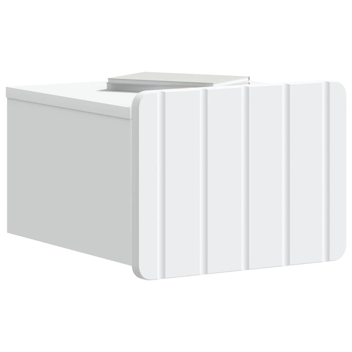 Dulap de noapte suspendat Alb 33 x 34,5 x 24 cm Lemn prelucrat - WALTI WALTI