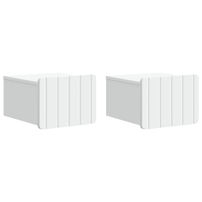 Dulap de noapte suspendat cu sertar 2 pcs Alb 33 x 34,5 x 24 cm - WALTI WALTI