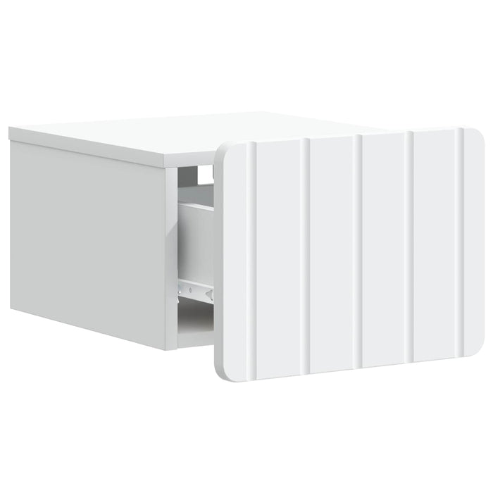 Dulap de noapte suspendat cu sertar 2 pcs Alb 33 x 34,5 x 24 cm - WALTI WALTI