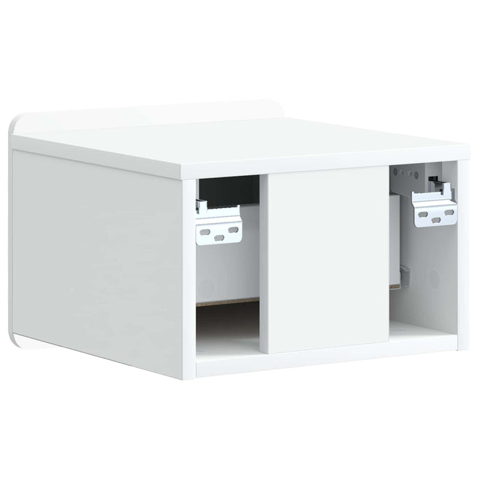 Dulap de noapte suspendat cu sertar 2 pcs Alb 33 x 34,5 x 24 cm - WALTI WALTI