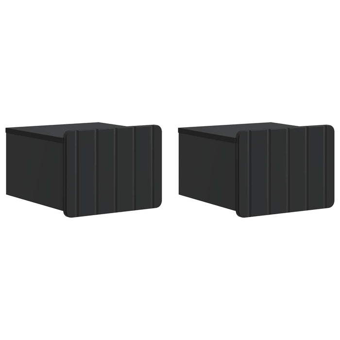 Dulap de noapte suspendat 2 pcs Negru 33 x 34,5 x 24 cm - WALTI WALTI