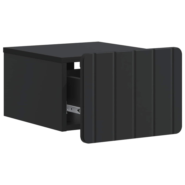 Dulap de noapte suspendat 2 pcs Negru 33 x 34,5 x 24 cm - WALTI WALTI