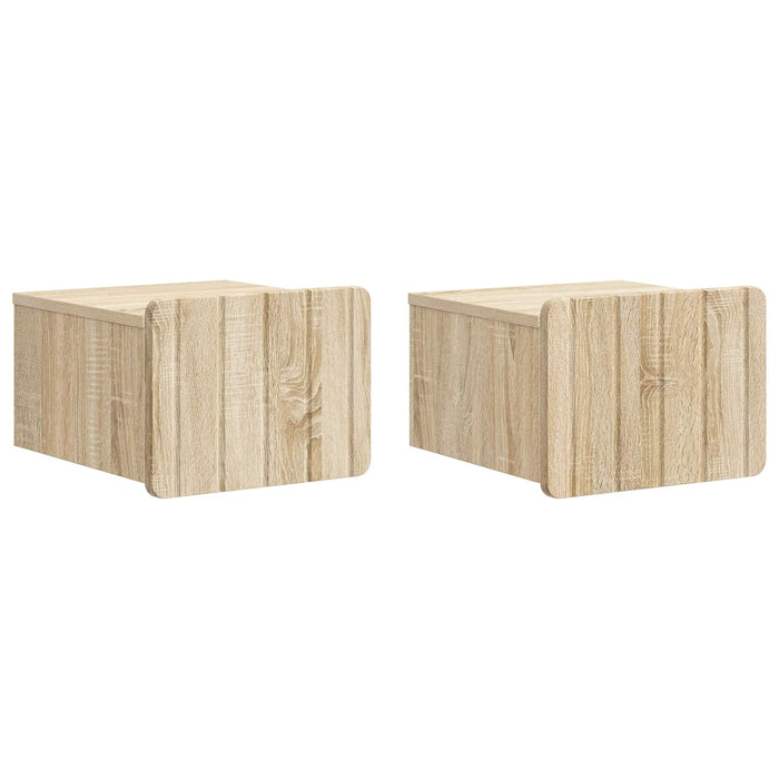 Dulap de noapte suspendat 2 pcs Stejar Sonoma 33 x 34,5 x 24 cm - WALTI WALTI