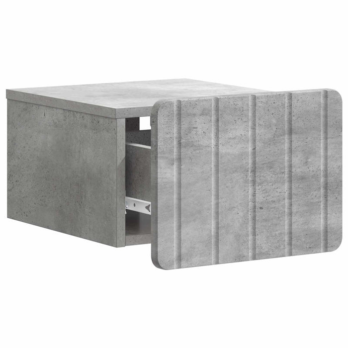 Dulap de noapte suspendat cu sertar Gri Beton 33 x 34,5 x 24 cm - WALTI WALTI