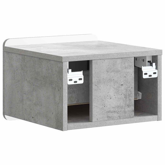 Dulap de noapte suspendat cu sertar Gri Beton 33 x 34,5 x 24 cm - WALTI WALTI