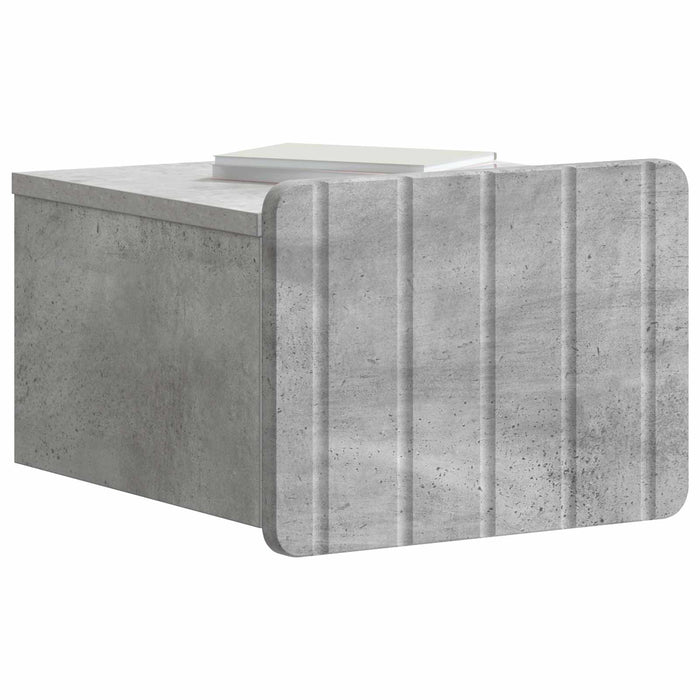 Dulap de noapte suspendat cu sertar Gri Beton 33 x 34,5 x 24 cm - WALTI WALTI