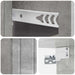 Dulap de noapte suspendat 2 pcs Gri Beton 33 x 34,5 x 24 cm - WALTI WALTI