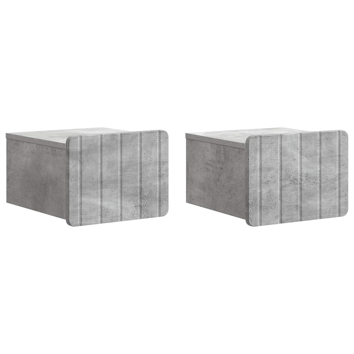 Dulap de noapte suspendat 2 pcs Gri Beton 33 x 34,5 x 24 cm - WALTI WALTI