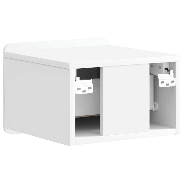 Dulap de noapte suspendat Alb foarte lucios 33 x 34,5 x 24 cm - WALTI WALTI