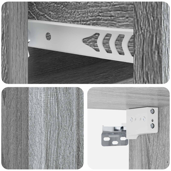 Dulap de noapte suspendat Sonoma gri 33 x 34,5 x 24 cm - WALTI WALTI