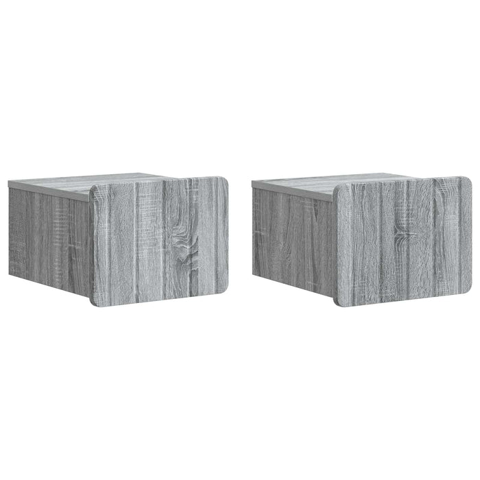 Dulap de noapte suspendat 2 pcs Sonoma gri 33 x 34,5 x 24 cm - WALTI WALTI