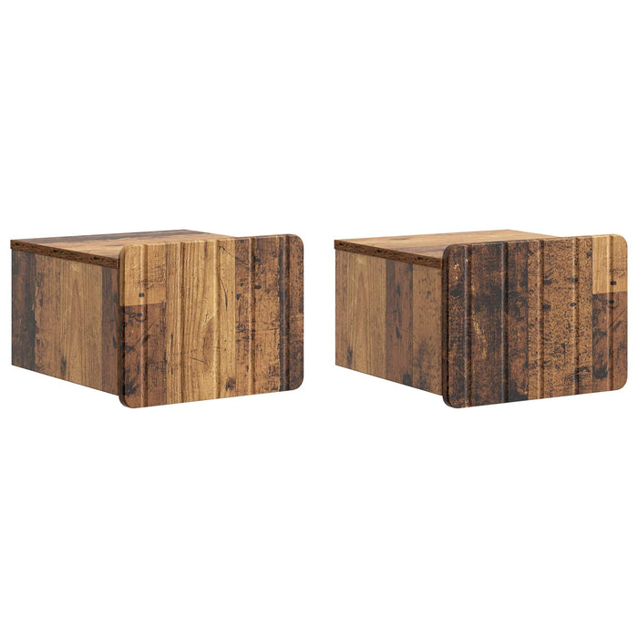 Dulap de noapte suspendat 2 pcs Lemn vechi 33 x 34,5 x 24 cm - WALTI WALTI