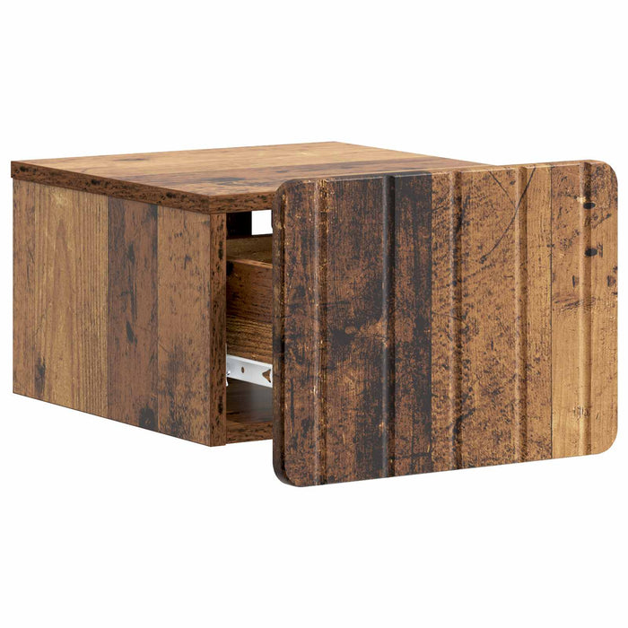 Dulap de noapte suspendat 2 pcs Lemn vechi 33 x 34,5 x 24 cm - WALTI WALTI